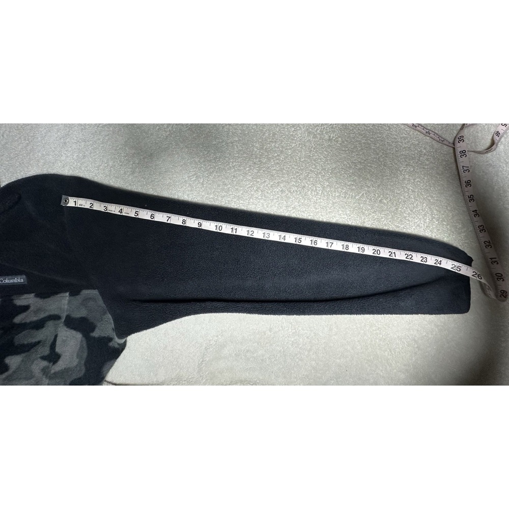 Columbia Benton Springs Snap Fleece Pullover Womens L Grey Black Camo AL2906 - Picture 8 of 9